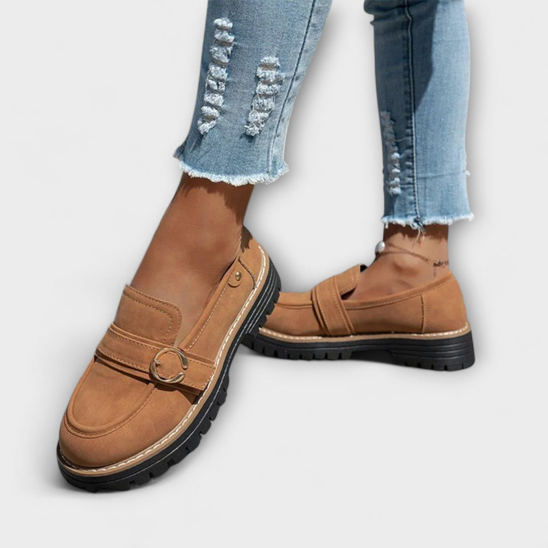 Lora™ | Sapatos Casuais com Bico Redondo