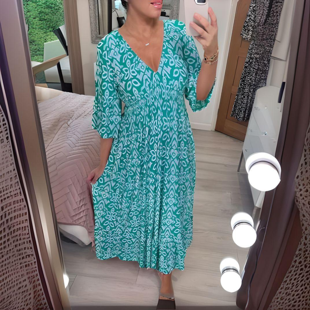 Lillia - Vestido Boho Impresso