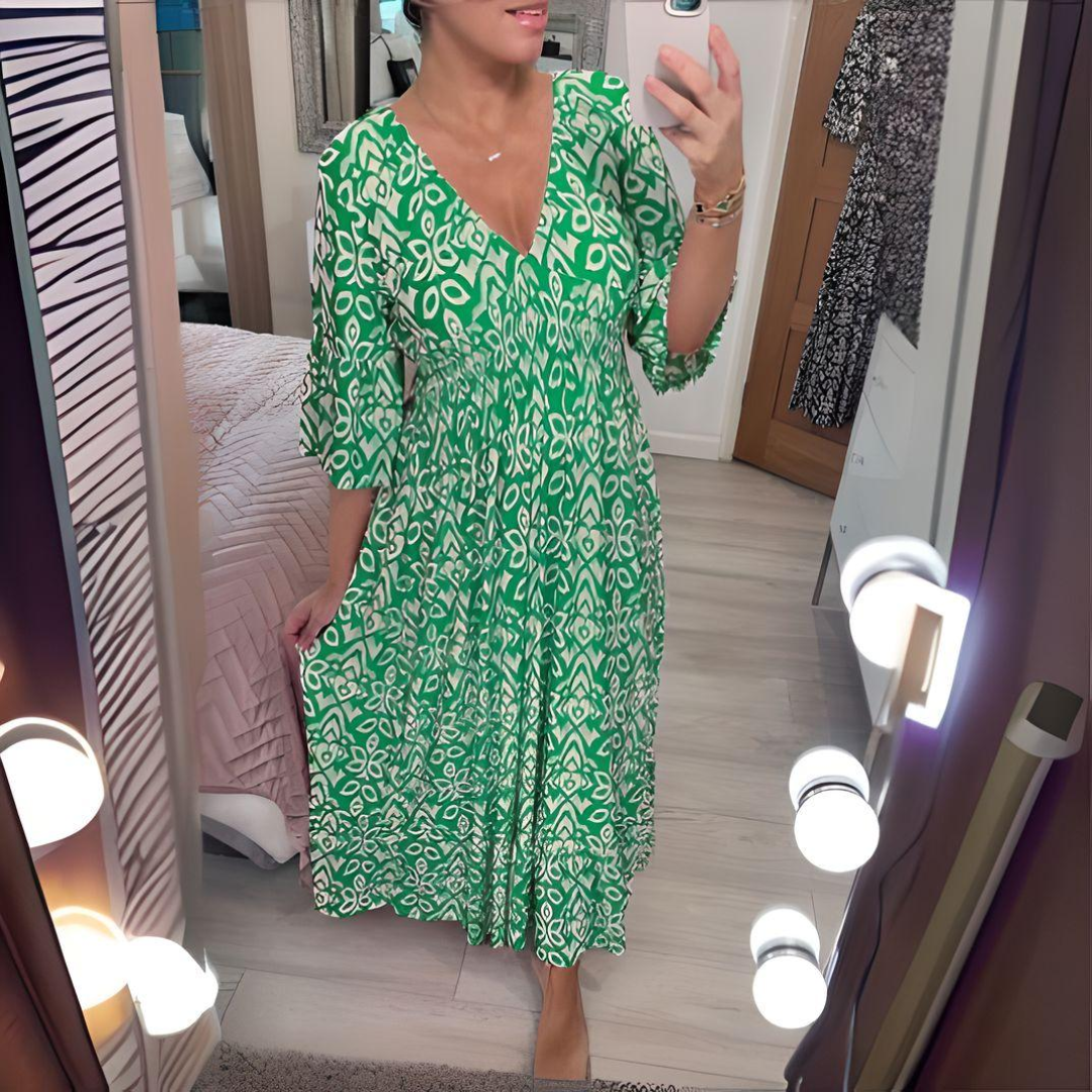 Lillia - Vestido Boho Impresso
