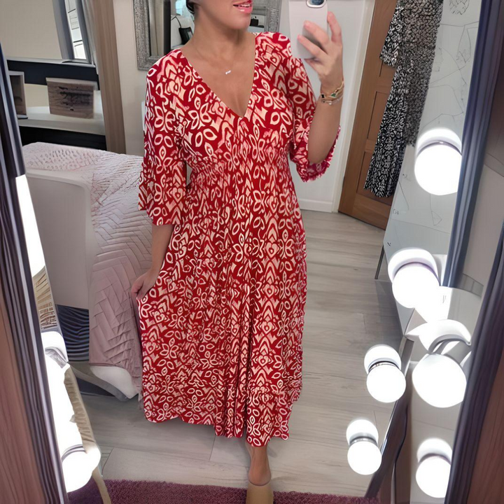 Lillia - Vestido Boho Impresso