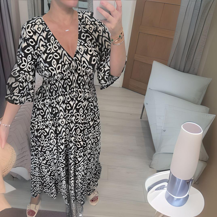 Lillia - Vestido Boho Impresso