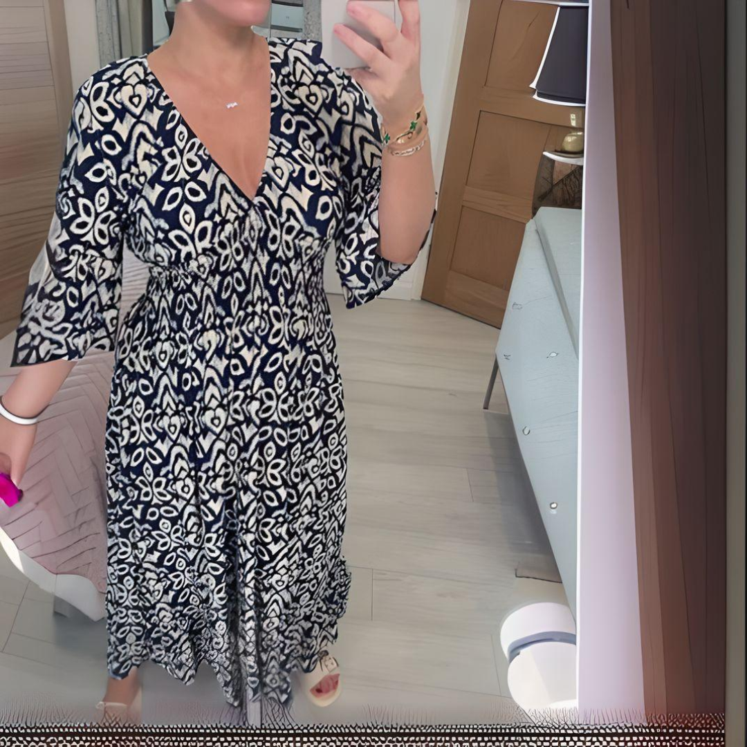 Lillia - Vestido Boho Impresso