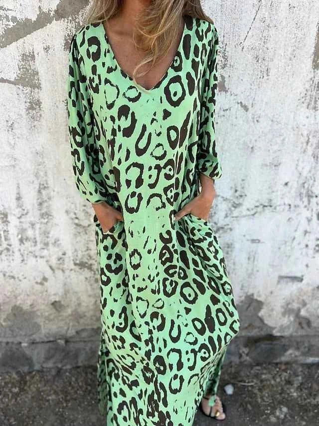 Jessa - Vestido Maxi Leopardo