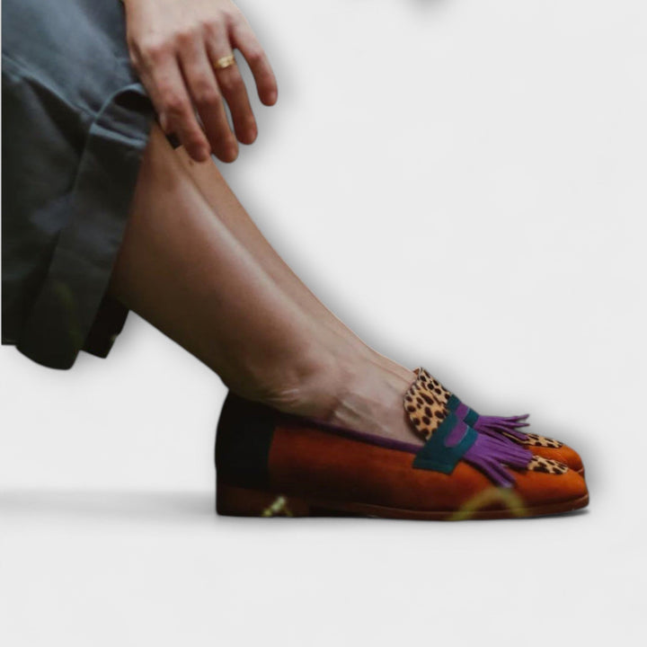 Fallon™ | Mocassim de Leopardo Castanho