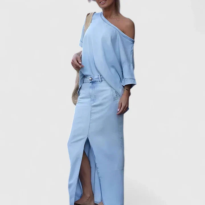 Averlynn | Elegante Conjunto de Maxi Saia