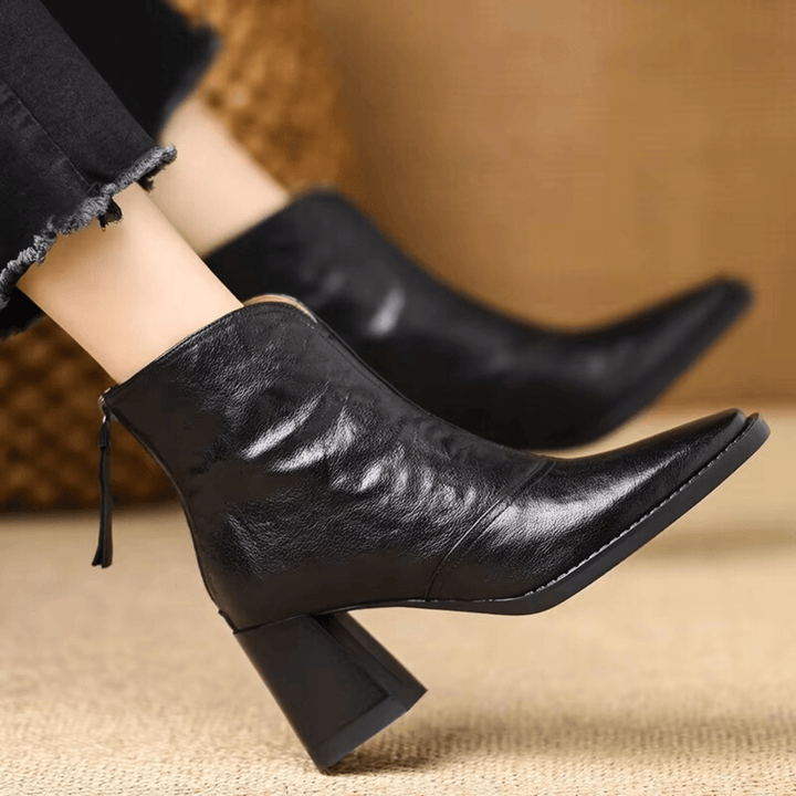 Claudia | Botins de luxo com salto médio
