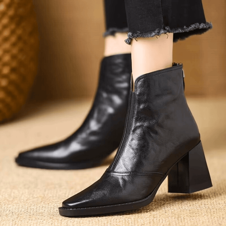 Claudia | Botins de luxo com salto médio