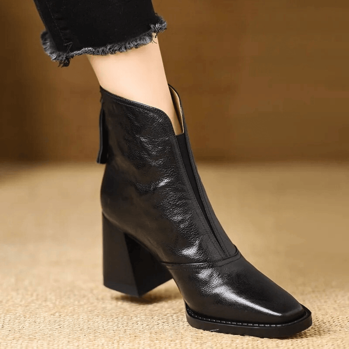 Claudia | Botins de luxo com salto médio