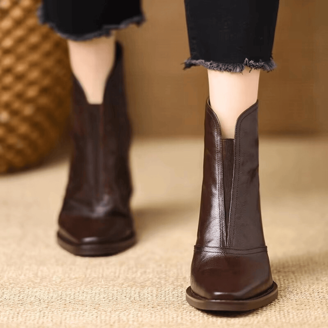 Claudia | Botins de luxo com salto médio