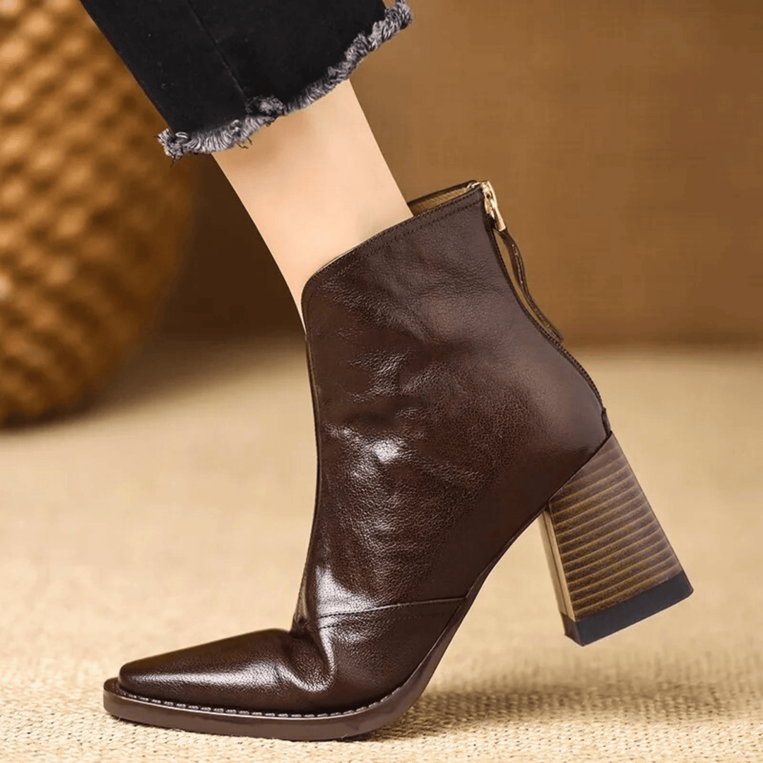 Claudia | Botins de luxo com salto médio