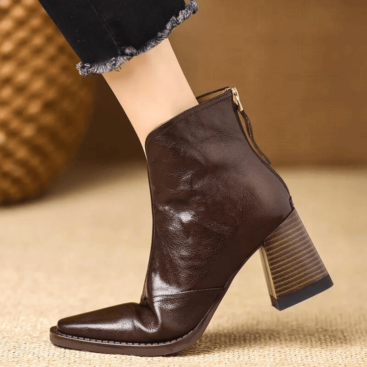 Claudia | Botins de luxo com salto médio