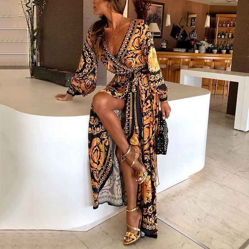 Faye - Vestido Boho Impresso