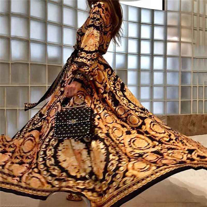 Faye - Vestido Boho Impresso